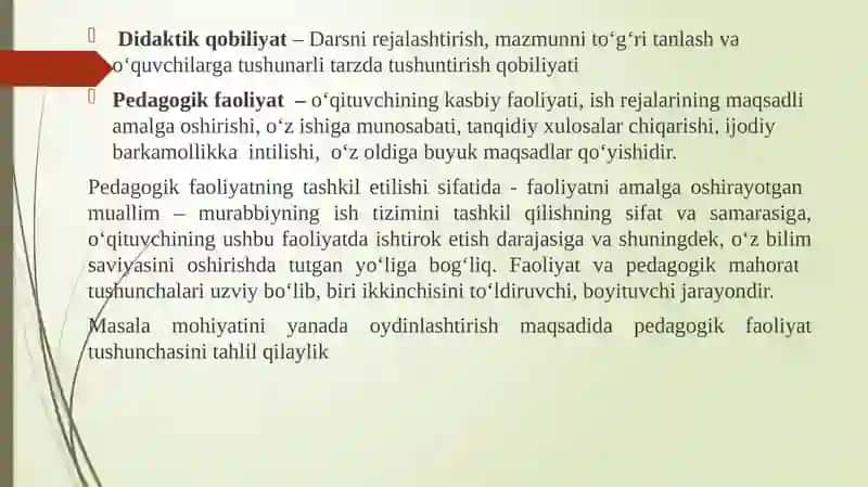 Pedagogik mahorat kursi 3