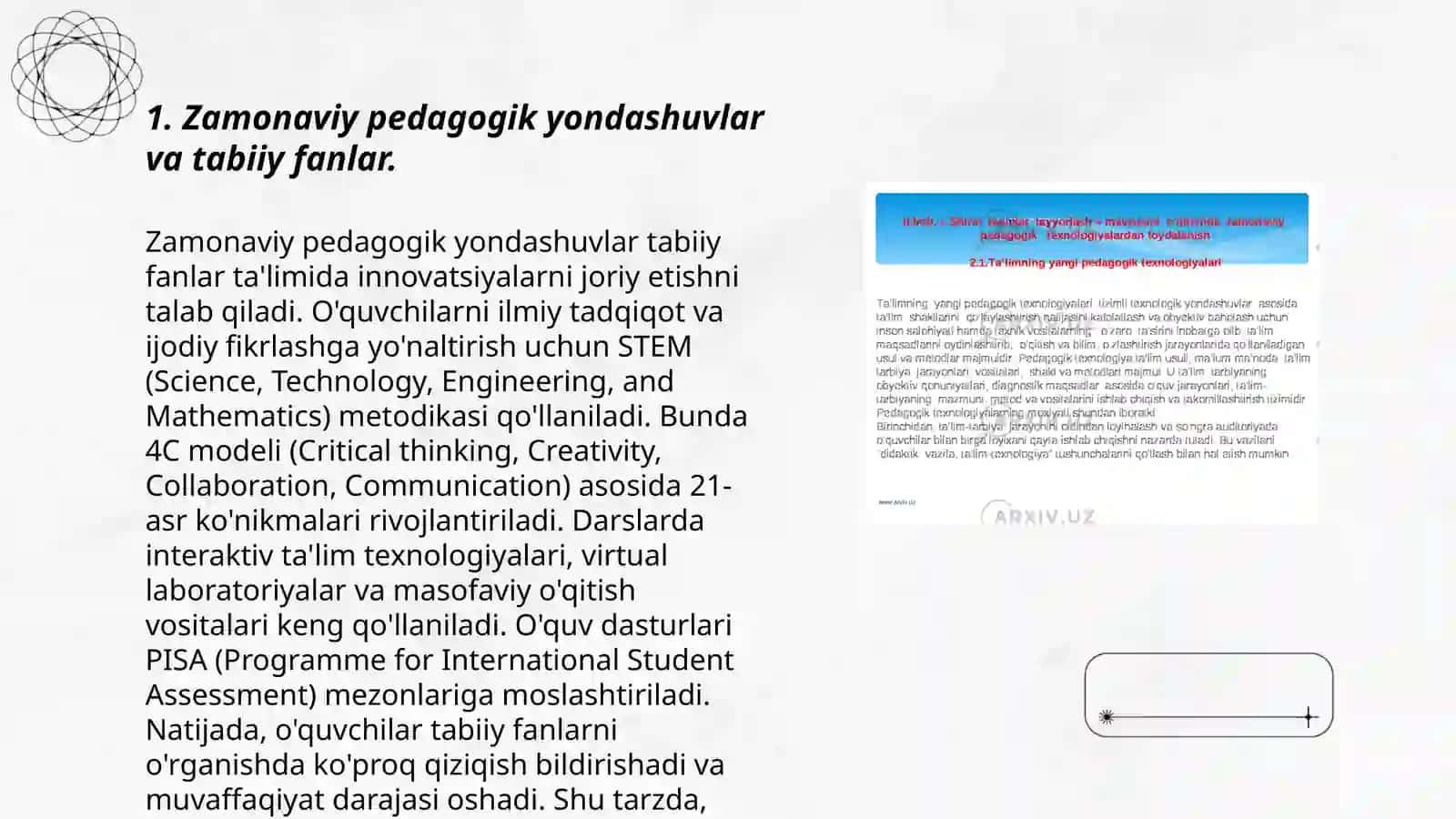 Zamonaviy pedagogik yondashuvlar va tabiiy fanlar 3