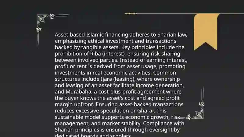 Asset-Based Islamic Financing Principles 3