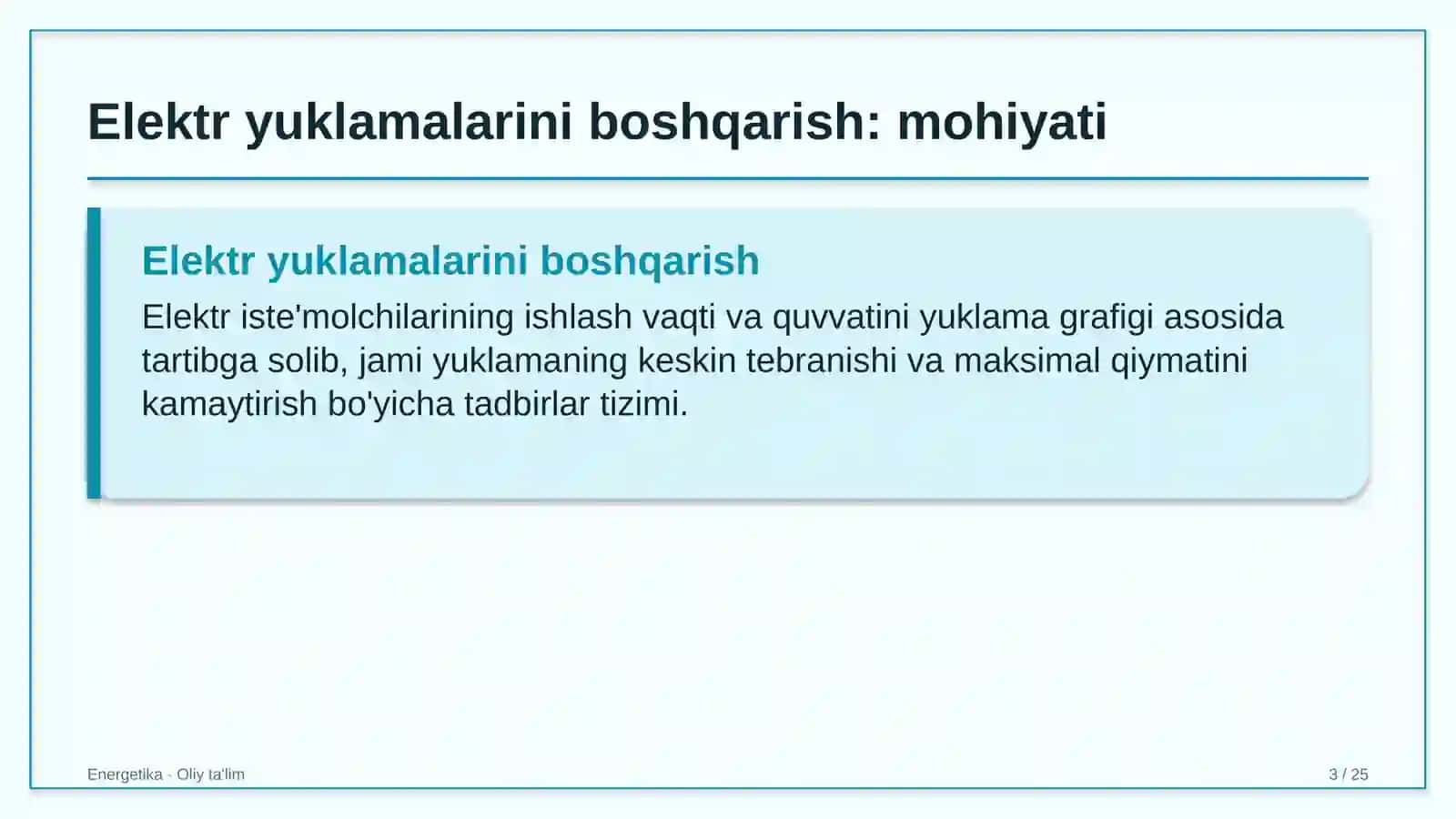 Kollejlarda elektr yuklamalarini boshqarish 3