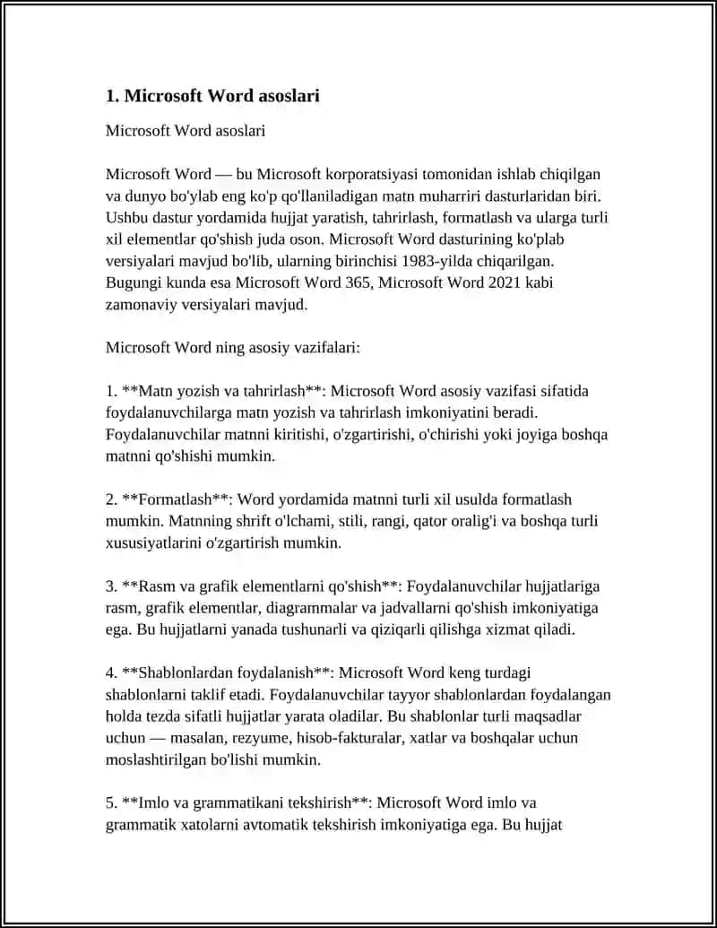 Microsoft Word asoslari 3