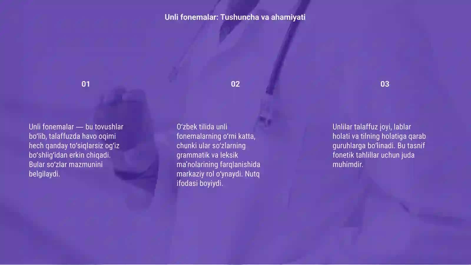 Õzbek tilida unli fonemalarning tafsifi 3