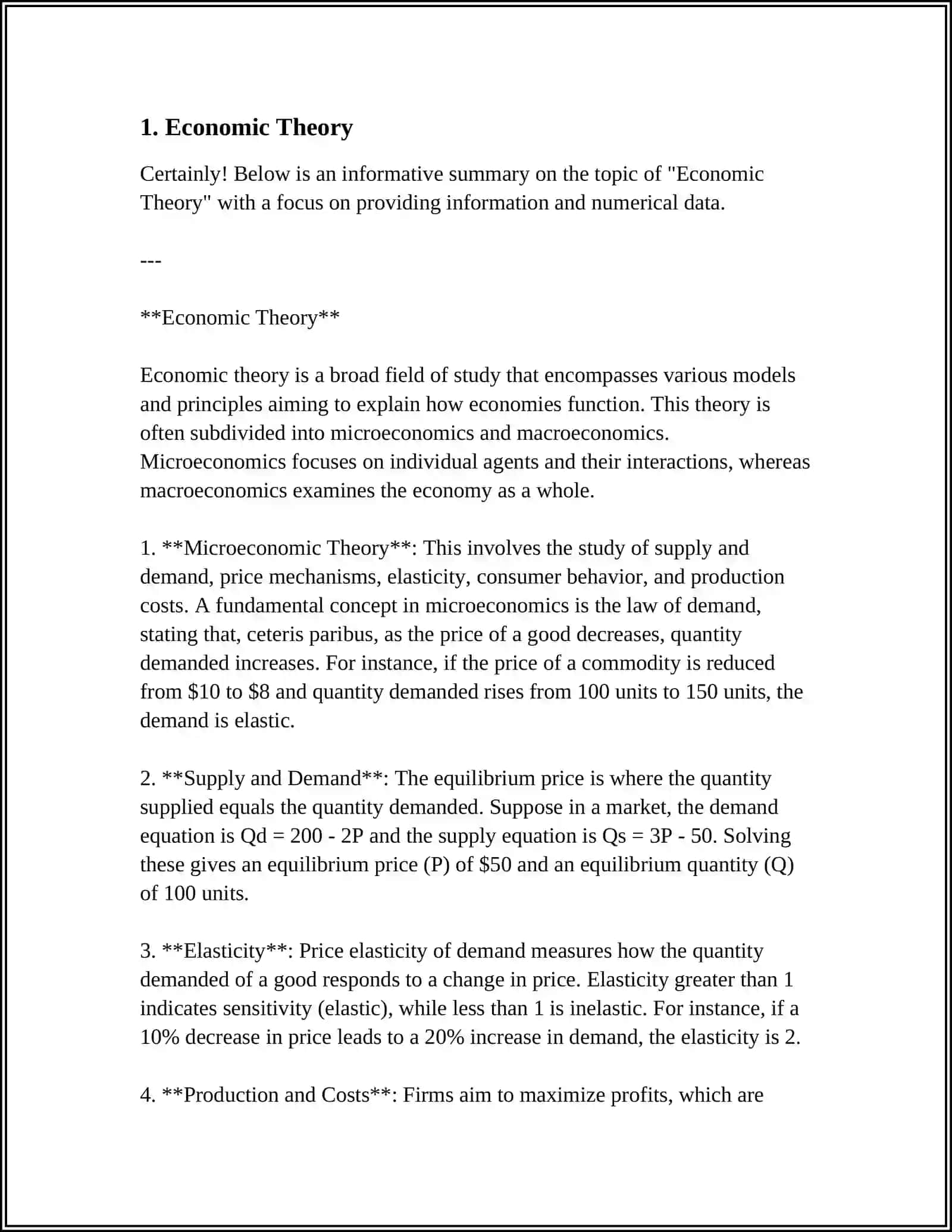 Economic Theory 3