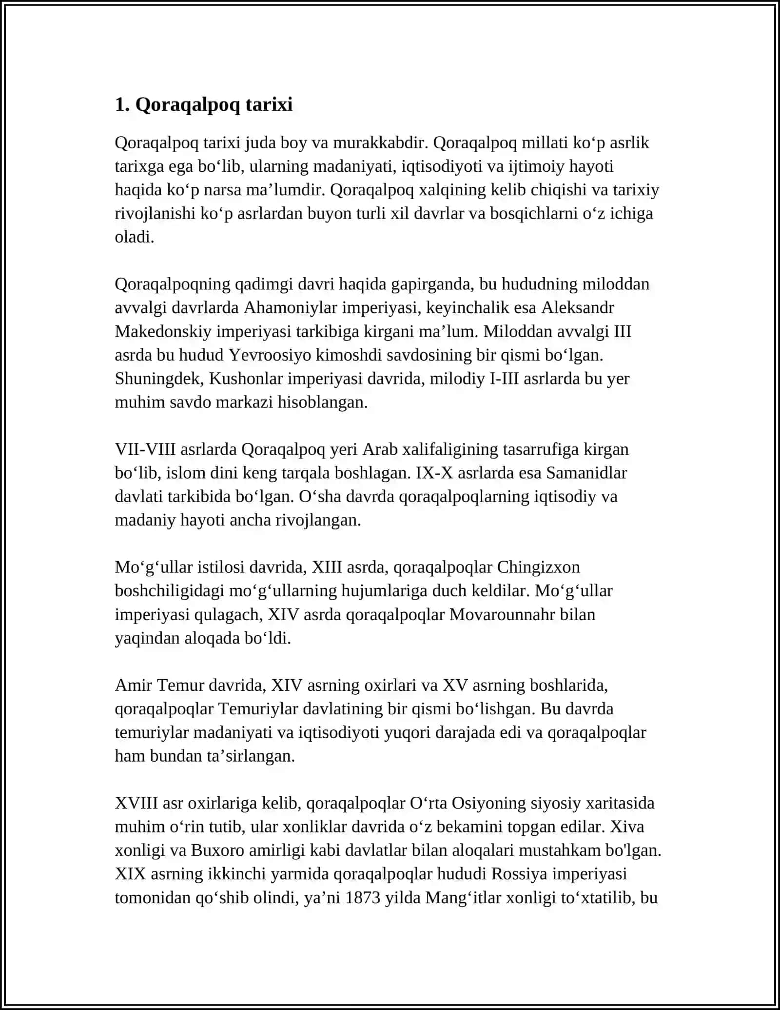 Qoraqalpoq Tarixi 3