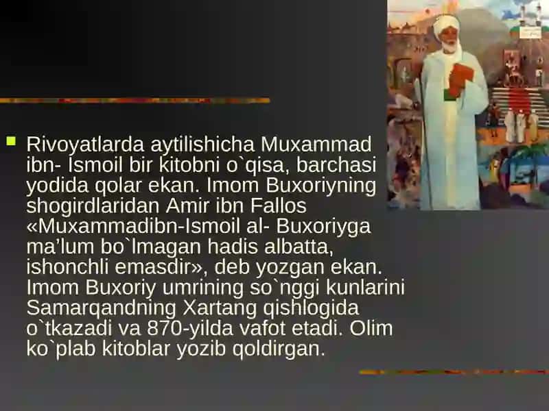 IMOM AL-BUXORIY BUYUK MUXADDIS ALLOMA 3