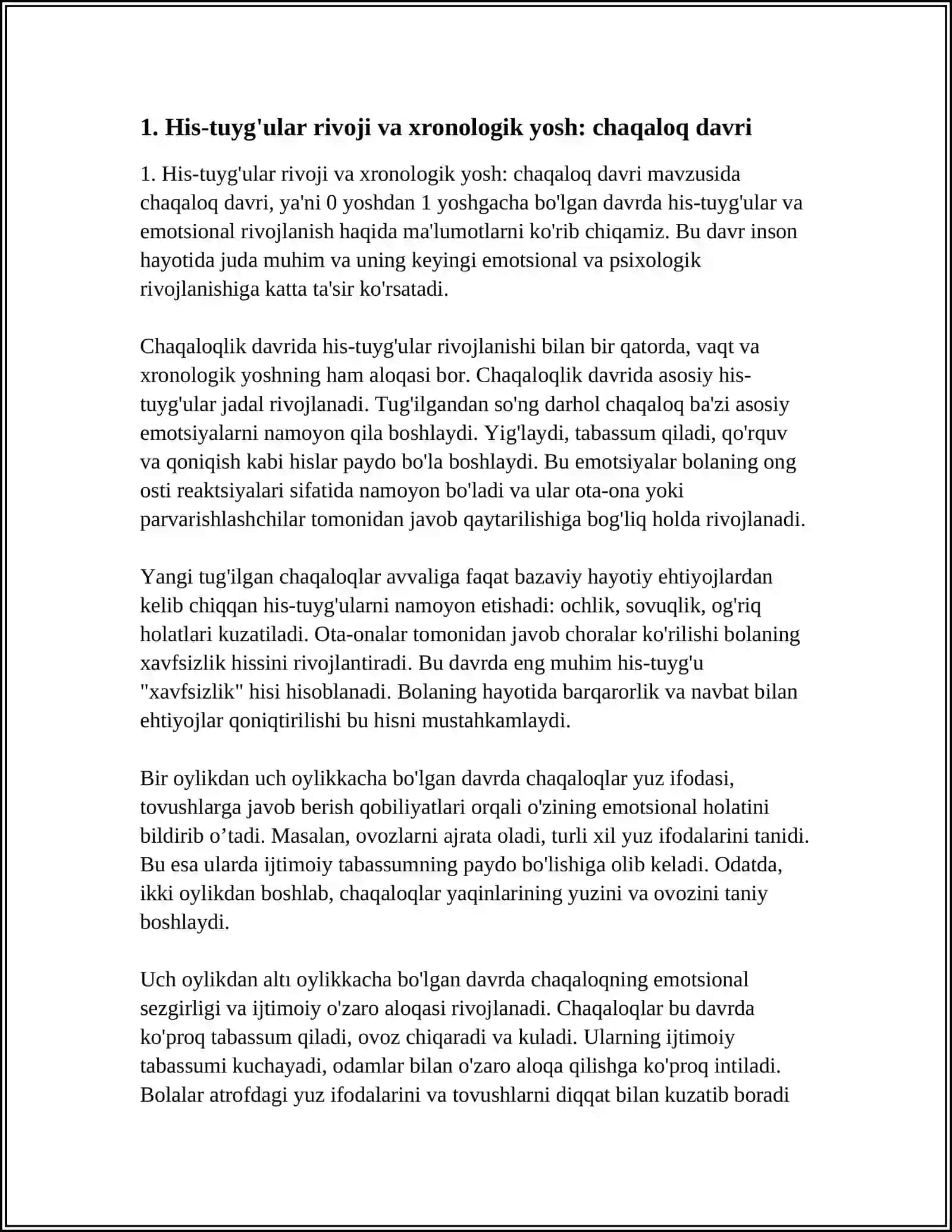 EMOTSIYALAR VA INSONNING XRONOLOGIK YOSHI 3