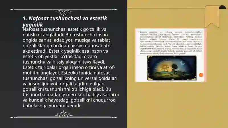 Nafosat falsafasi Estetika 3