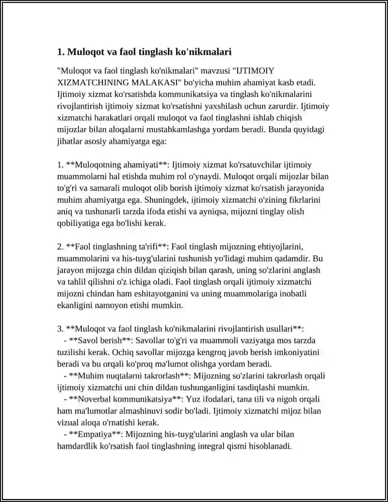 IJTIMOIY XIZMATCHINING MALAKASI 3
