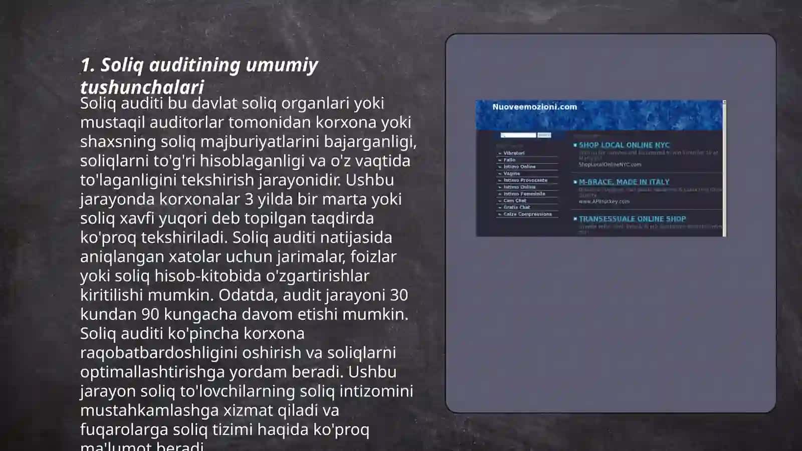 Soliq auditining umumiy tushunchalari 3