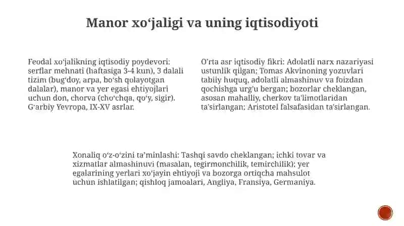 O'rta asr iqtisodiy ta'limoti 3