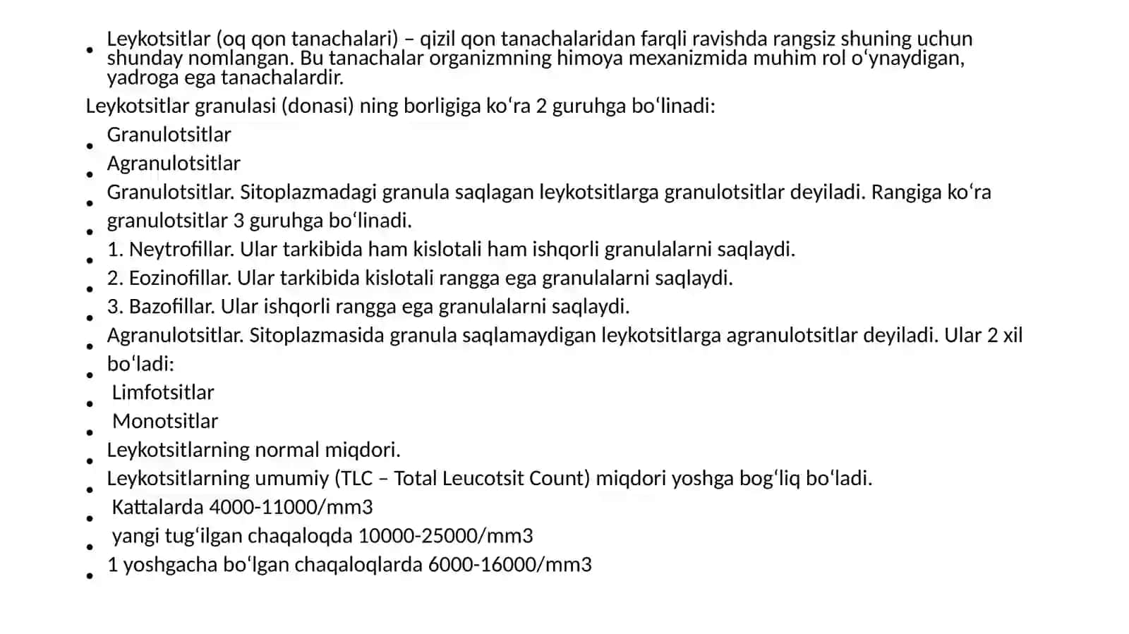 Leykotsitlar fiziologiya 3