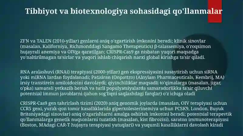 Modifikator genlar taʼsiri 3