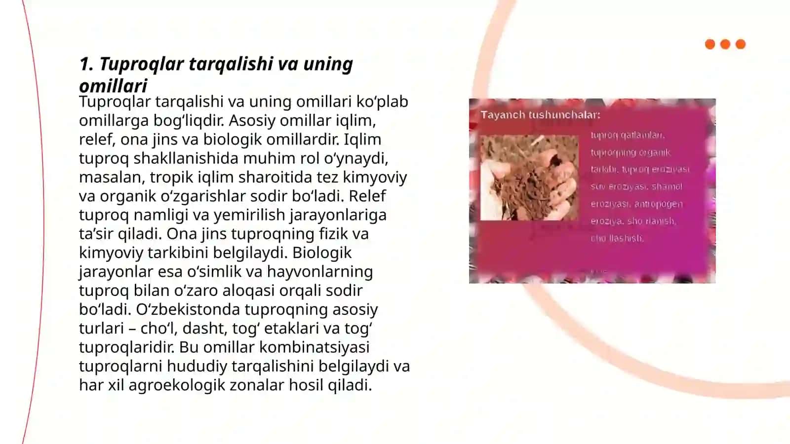 Tuproqlar tarqalishini xarakterlanishi 3