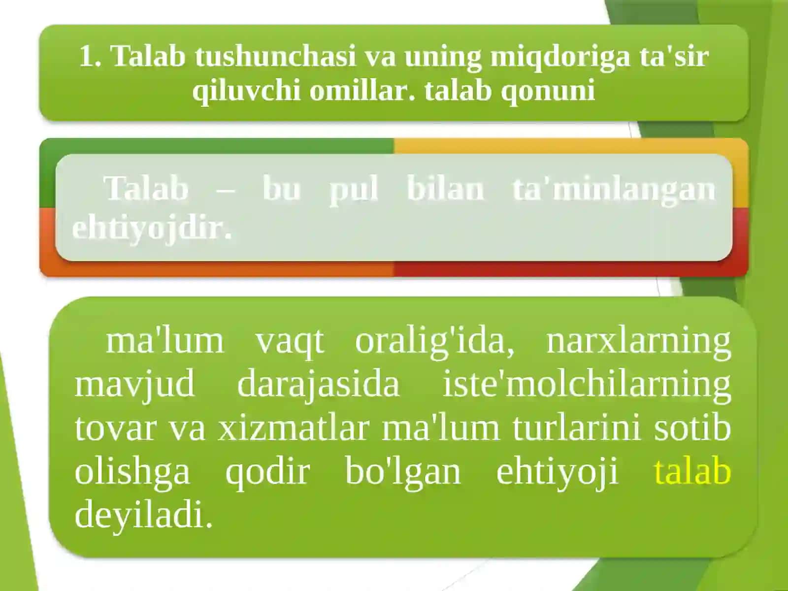 Talab va taklif nazariyasi 3