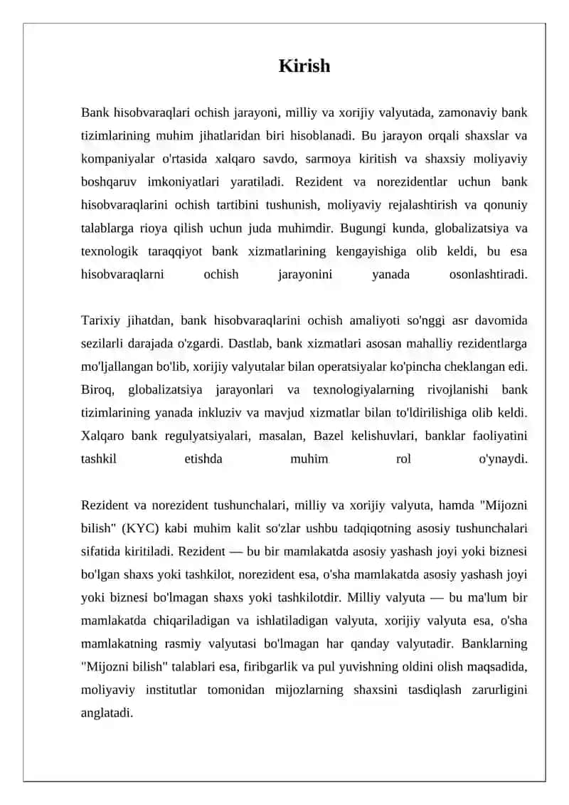 Bank hisobvaraqlarni ochish jarayoni 3