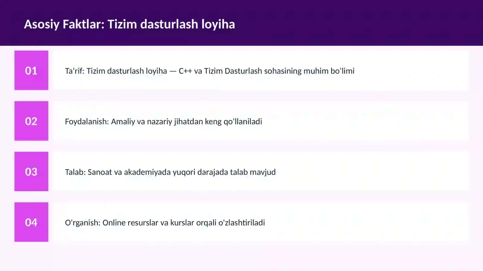 DASTURLASH | C++ VA TIZIM DASTURLASH 3