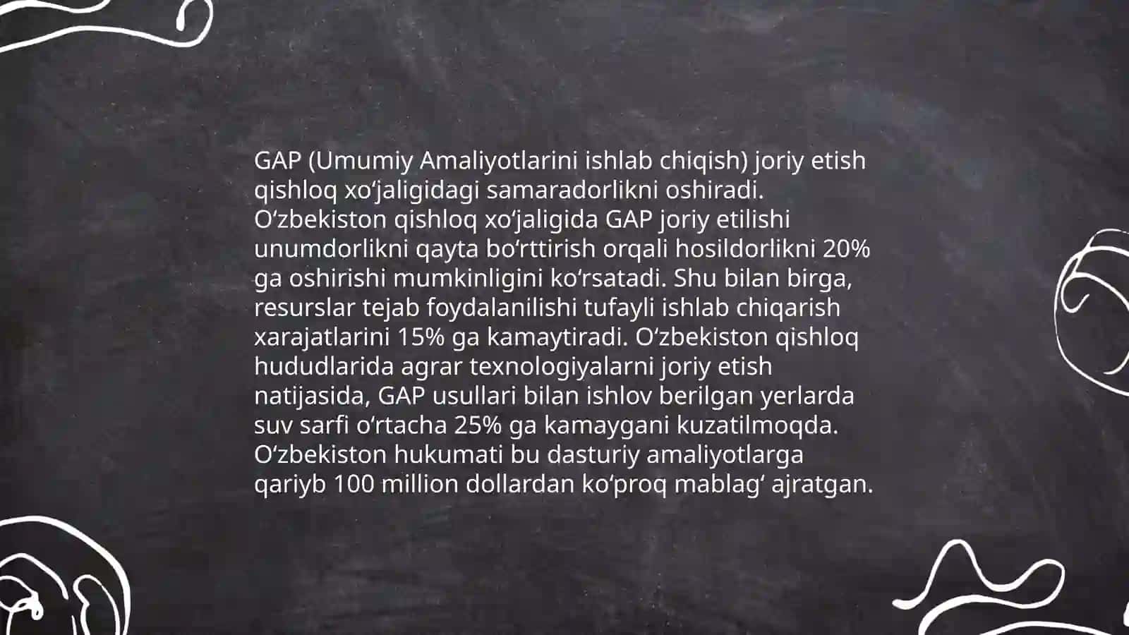 GAP'ni joriy etishning samaradorligi 3