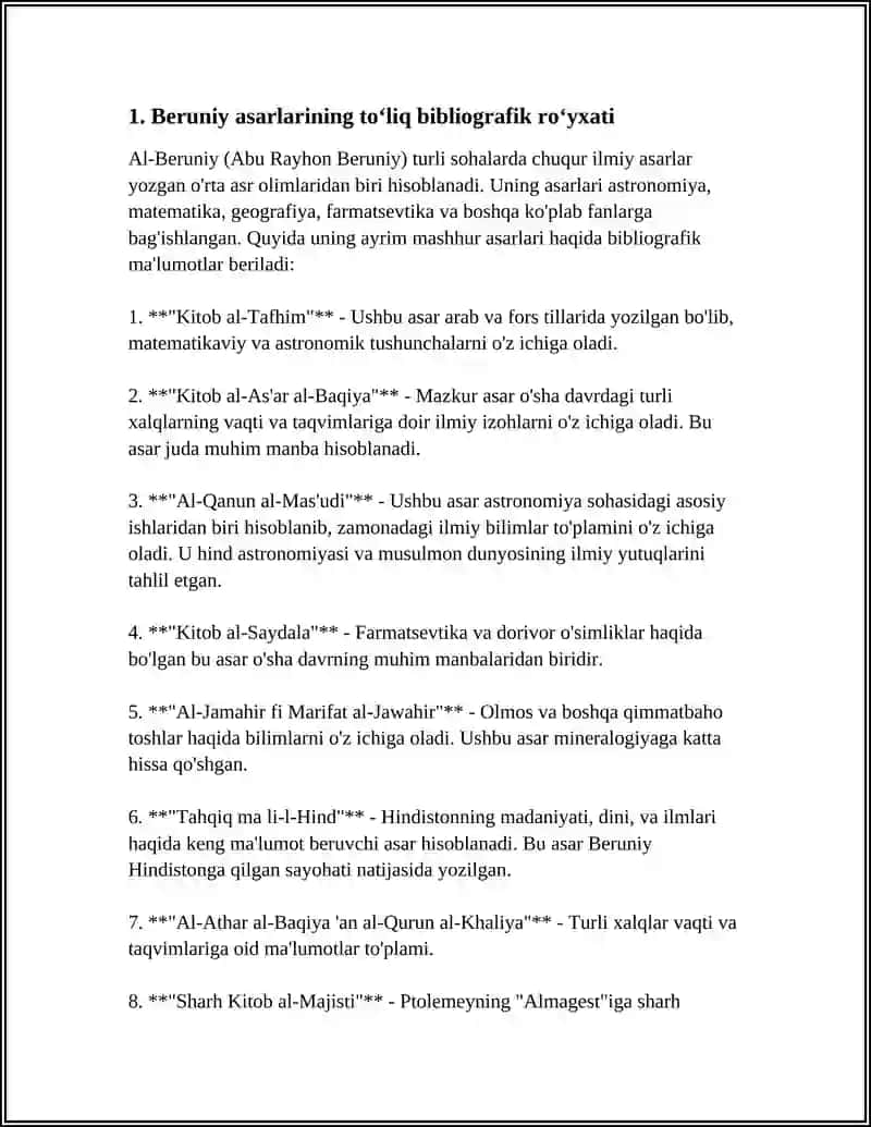 BERUNIY VA BIBLIOGRAFIYA 3