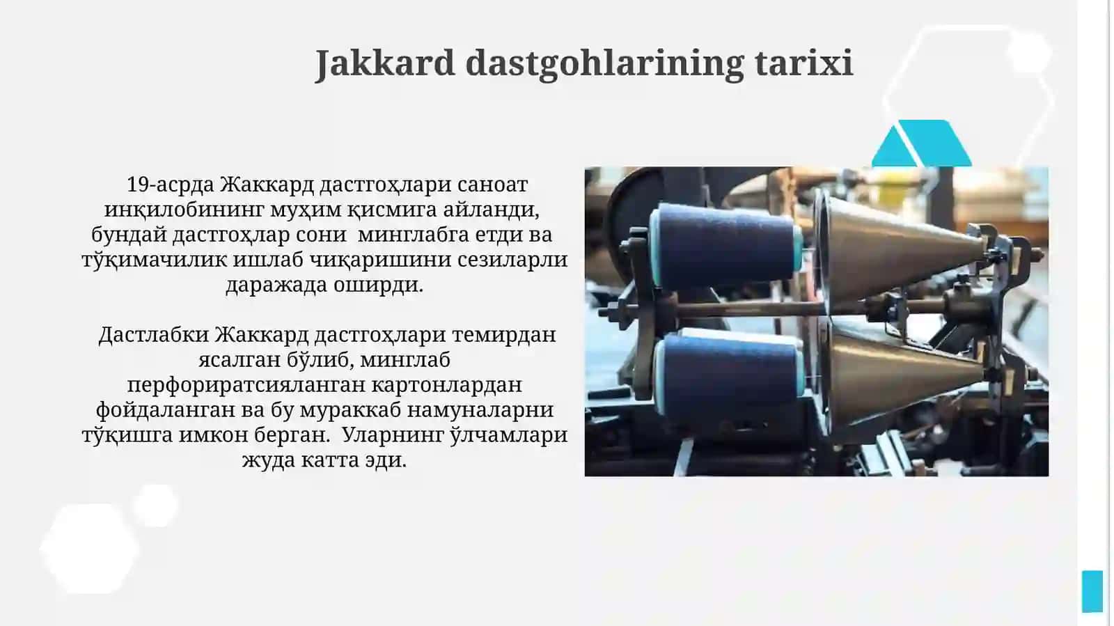 Jakkard mashinalari haqida 3
