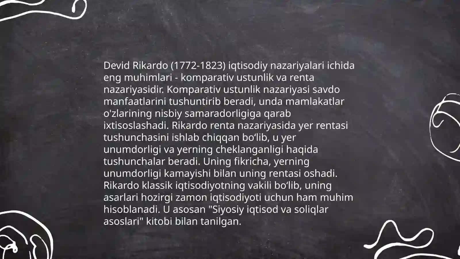 Devid Rikardoning iqtisodiy talimoti 3