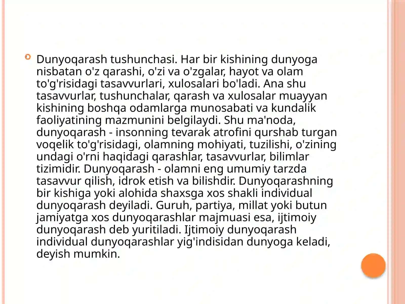 Falsafiy dunyoqarashning o'z o'zini anglashdagi ro'li 3
