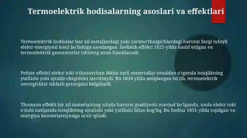 Termoelektrik hodisalar 3