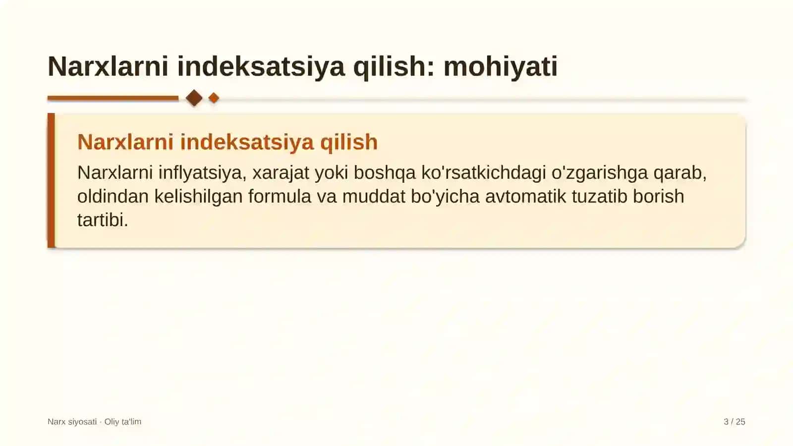 yaylov chorvachiligida narxlarni indeksatsiya qilish 2543 3