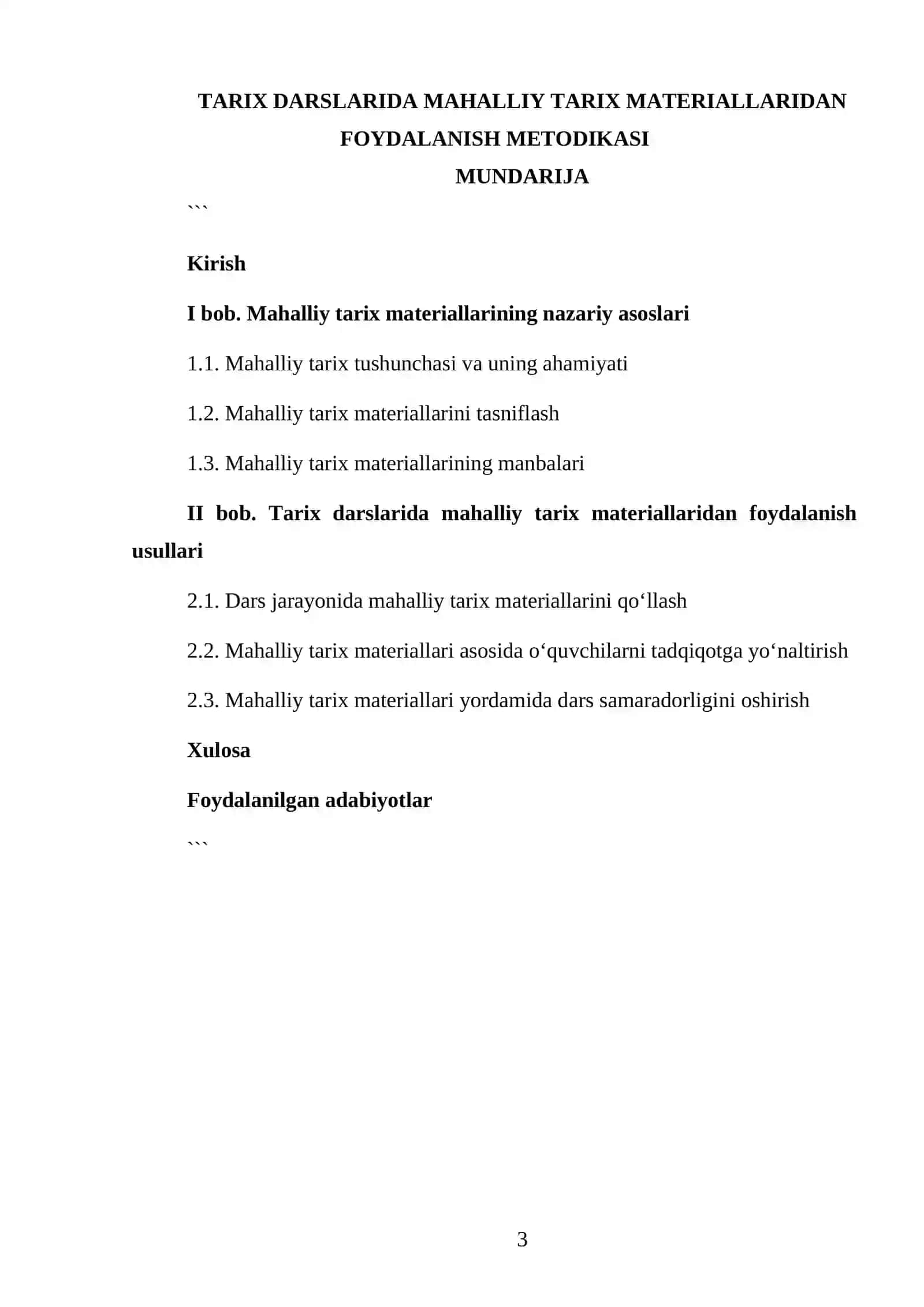 Tarix darslarida mahalliy tarix materiallaridan foydalanish metodikasi 3