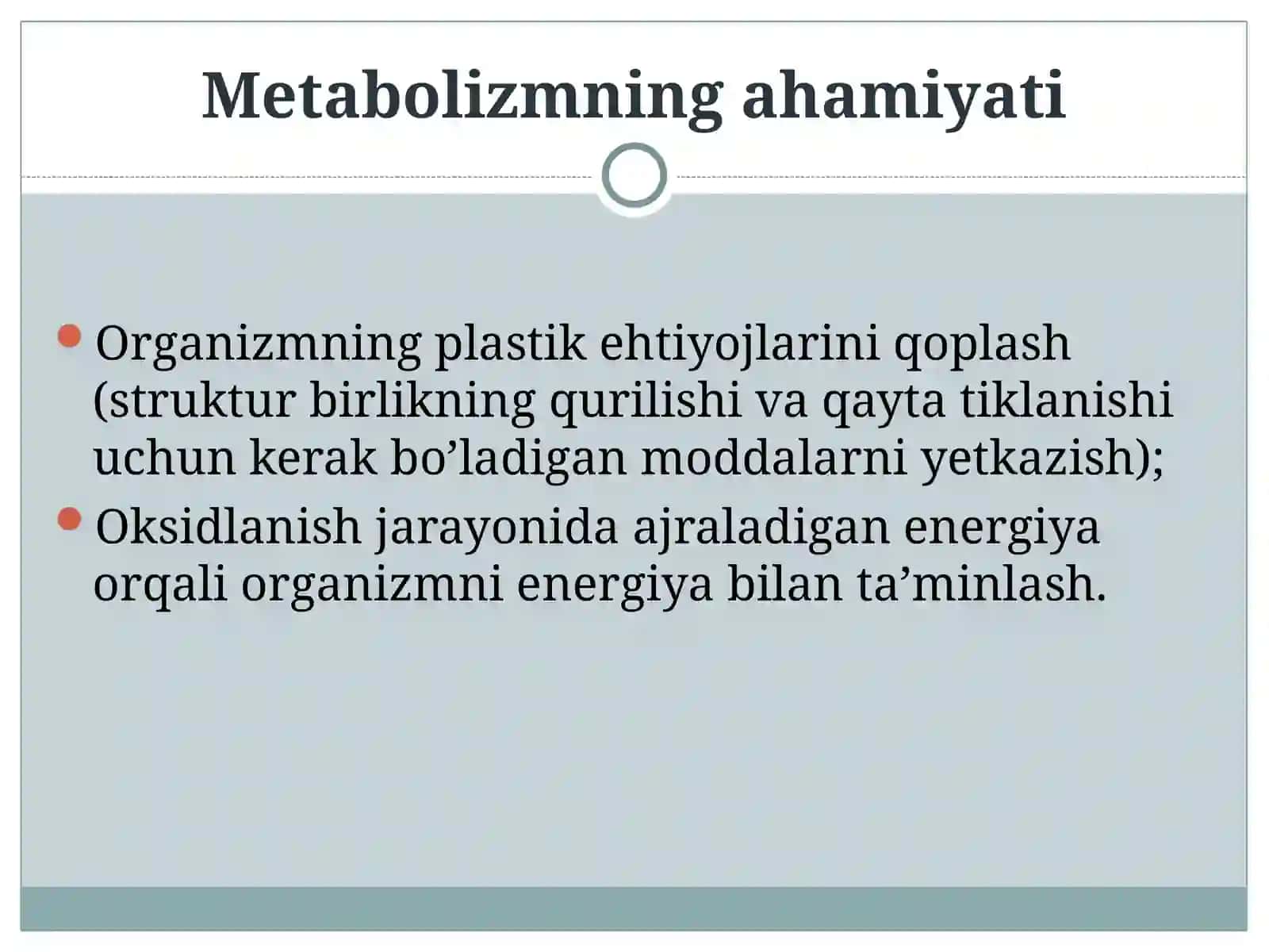 Moddalar va energiya almashinuvi 3