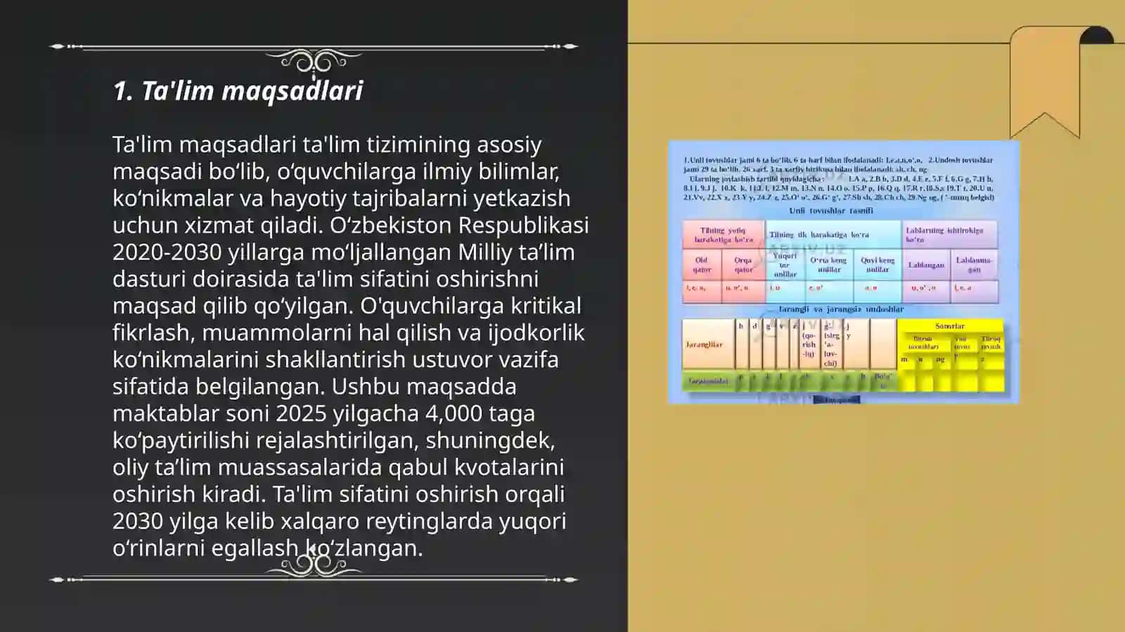 Umumiy oʻrta taʼlimning davlat taʼlim standarti 3