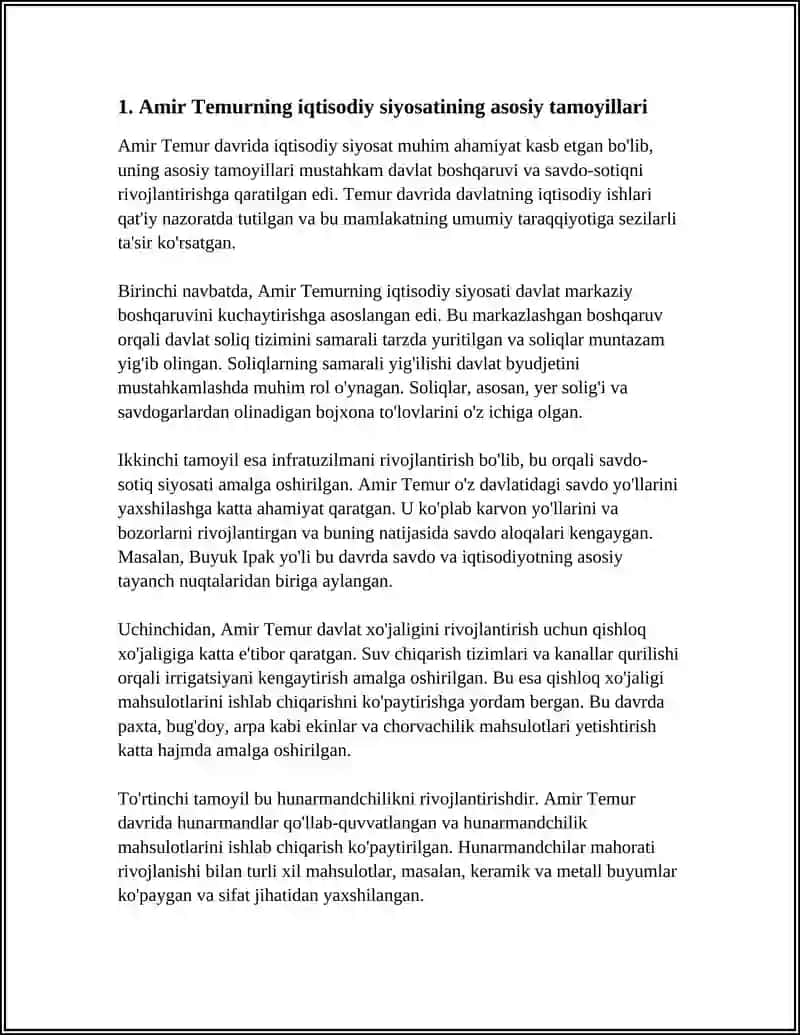 AMIR TEMURNING IQTISODIY QARASHLARI 3