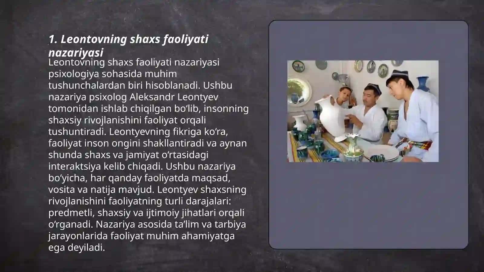 Leontovning shaxs faoliyati nazariyasi 3