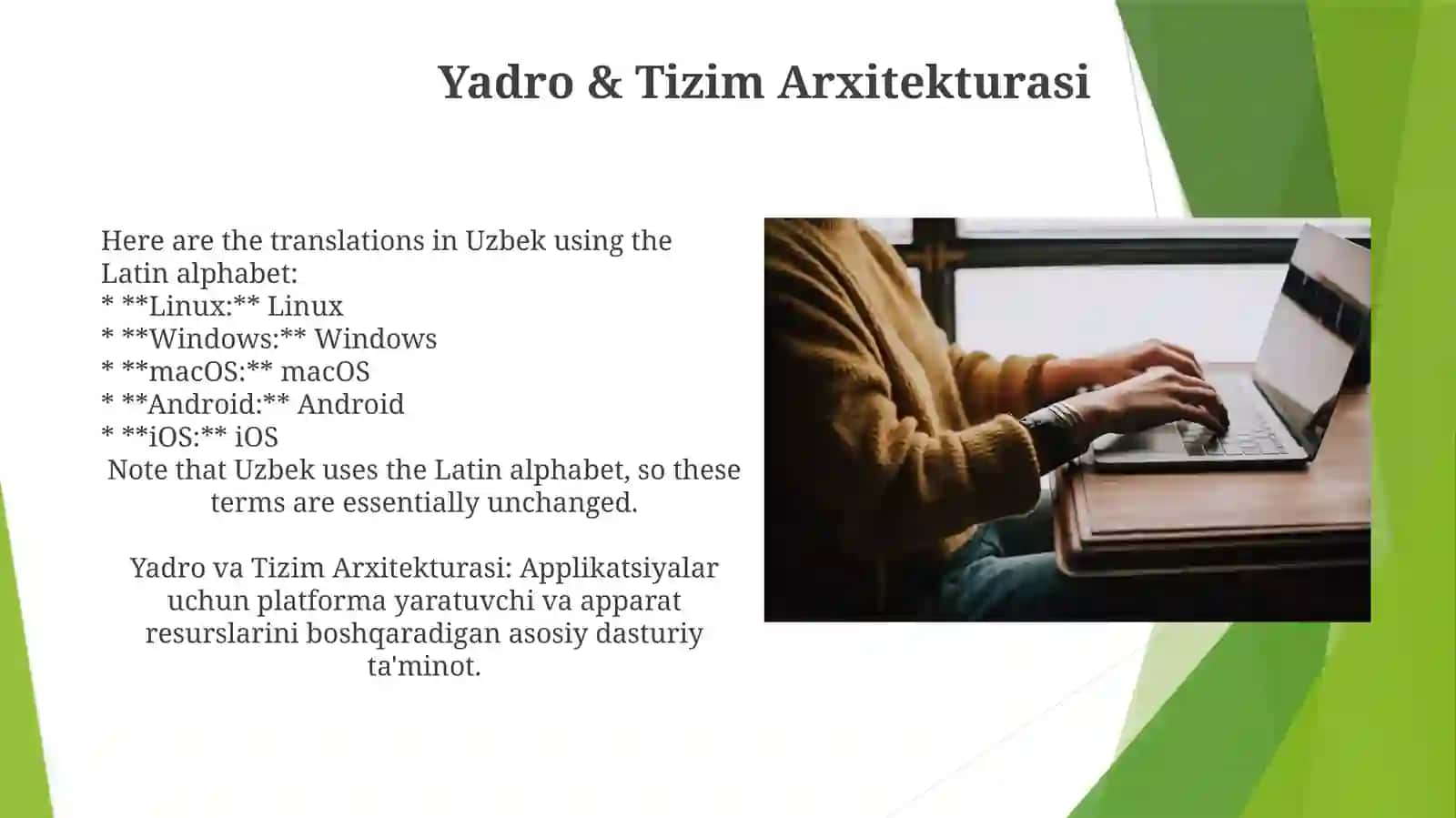 Kompyuter va Mobil qurilmalar operatsion tizimlari 3
