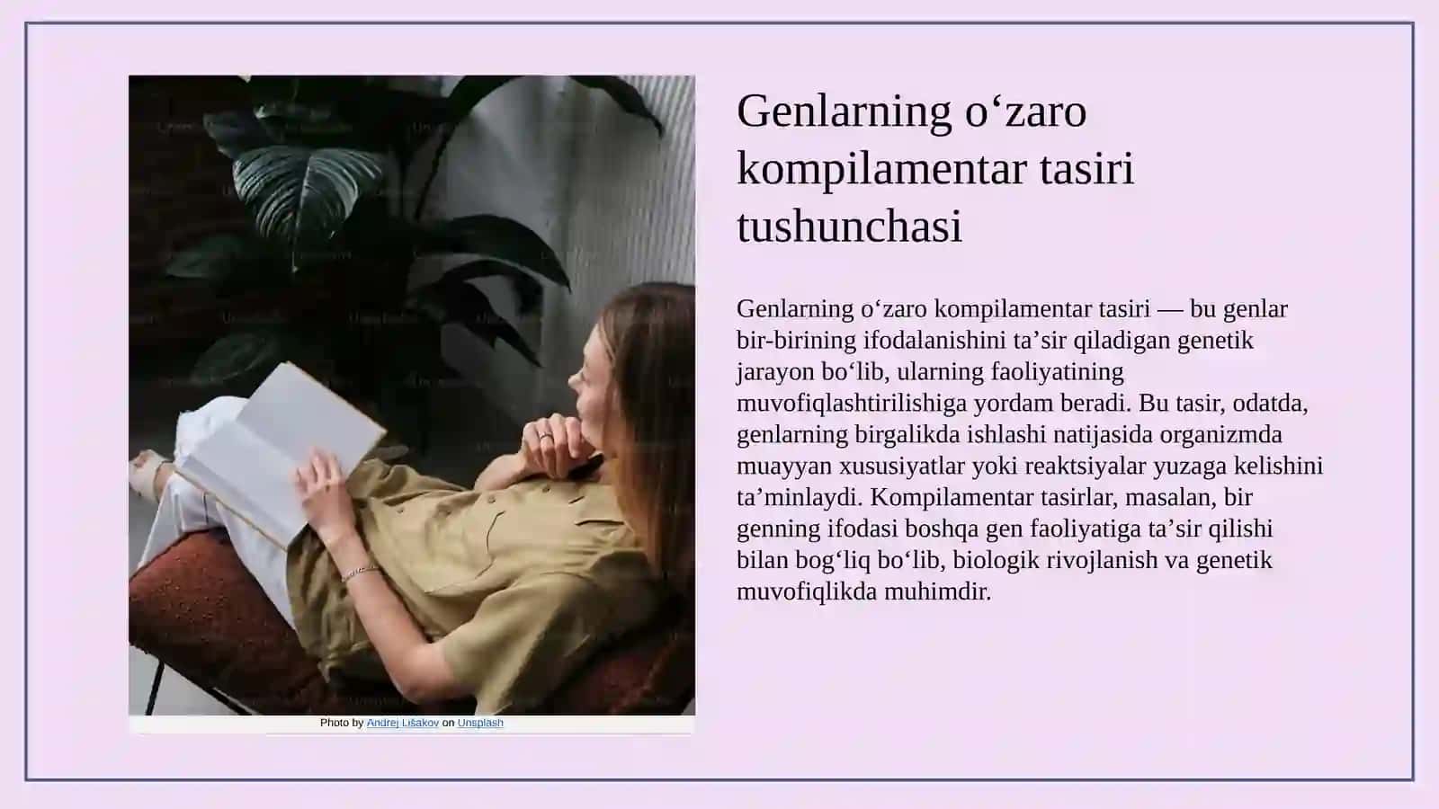 Genlarning oʻzaro kompilamentar tasiri 3