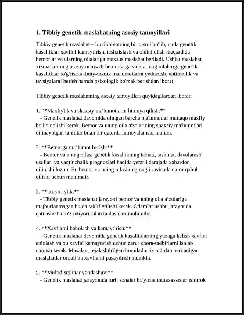 TIBBIY GENETIK MASLAHAT 3