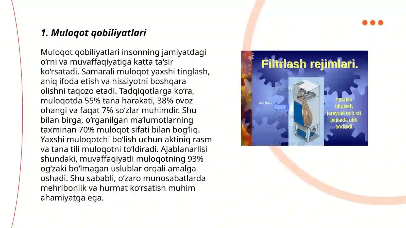 Soft skills-moslashuvchan fikrlash, kreativlik. Ma'lumotlarning mantiqiy tuzilishi. Axborotni bir turdan boshqasiga o'tkazish (grafik, matnli va boshqalar) 3