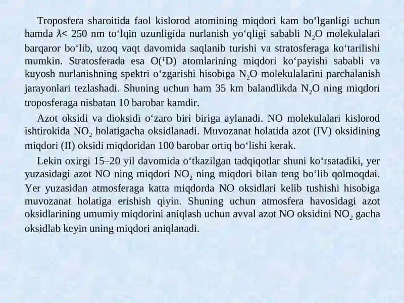 Troposferadagi azot birikmalari 3