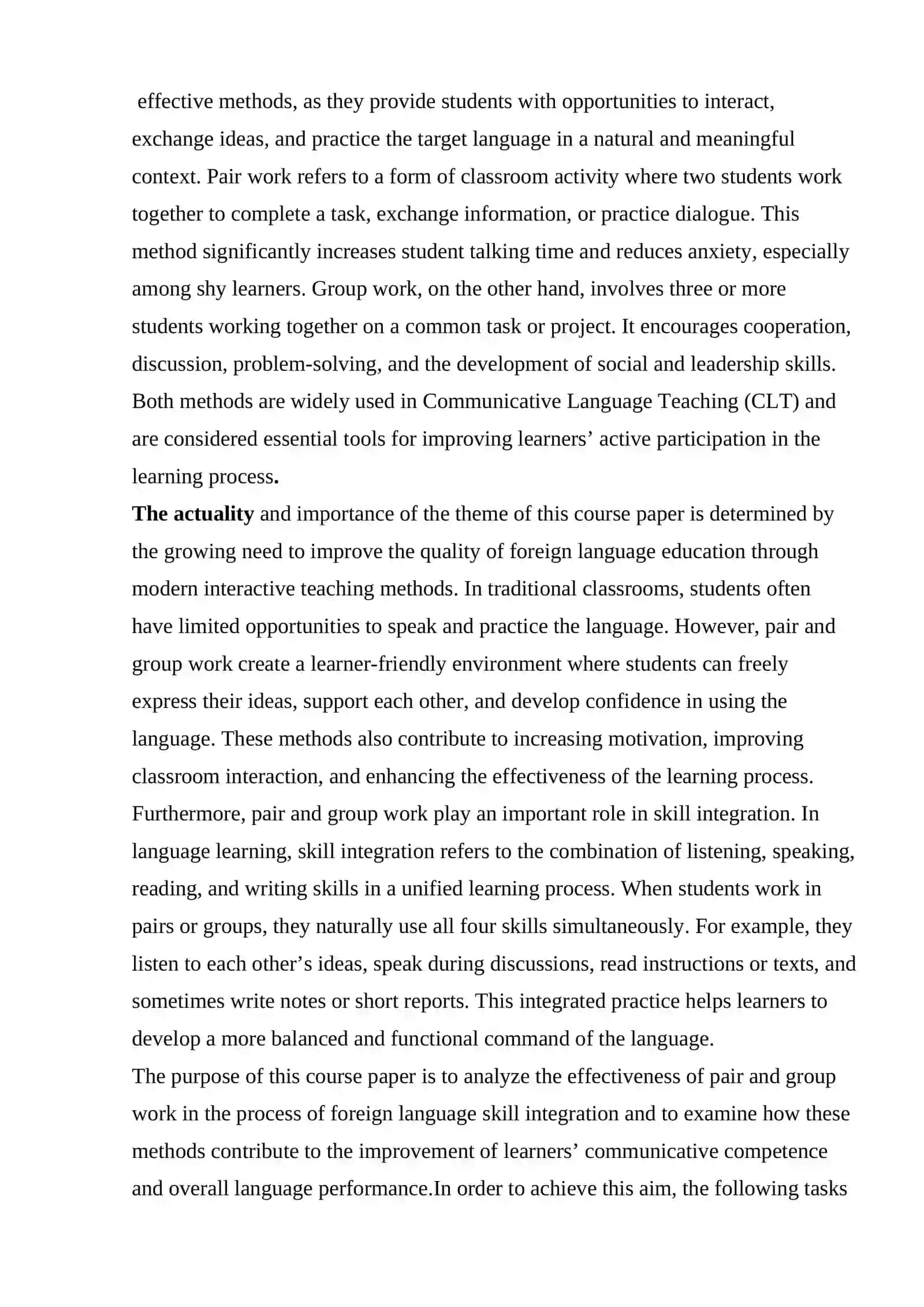 Theoretical Aspects of Pair and Group Work in Language Teaching 3