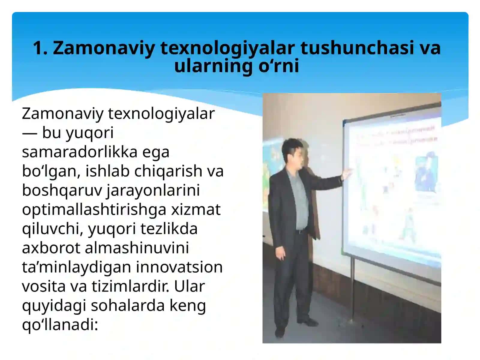 Zamonaviy texnologiyalarni o'rganish va taqqoslash 3