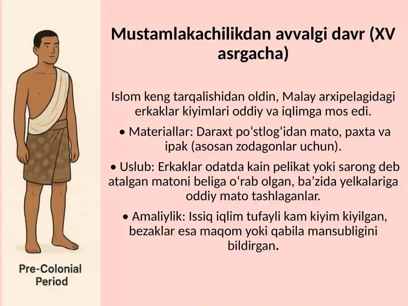 Malaysian men's clothing evolution 3