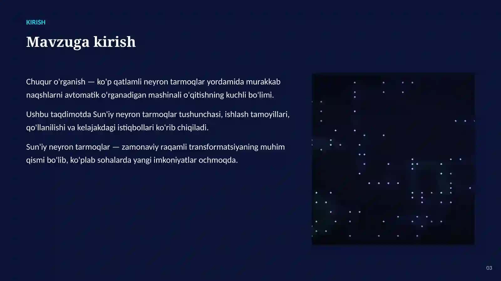 SUN'IY INTELLEKT • CHUQUR O'RGANISH 3