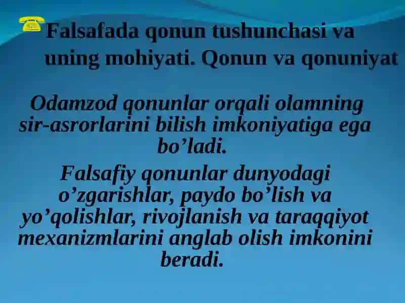 Falsafa va qonun 3