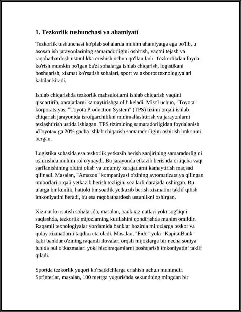 TEZKORLIKNI TARBIYALASH 3