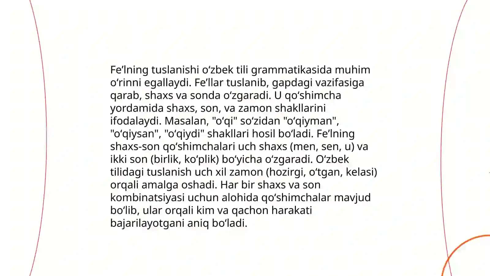 Feʼlning vazifadosh shakllari 3