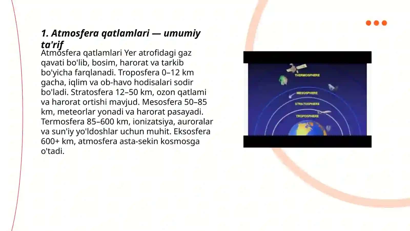 Atmosfera qavatlariga ta'rif 3