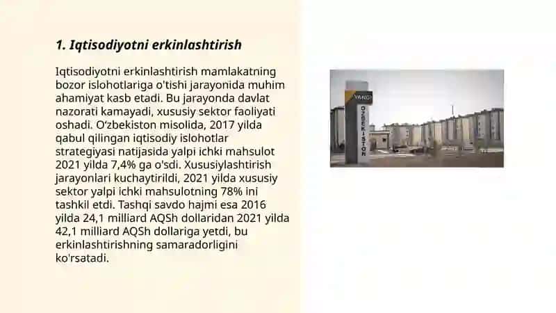 Iqtisodiyotni erkinlashtirish 3