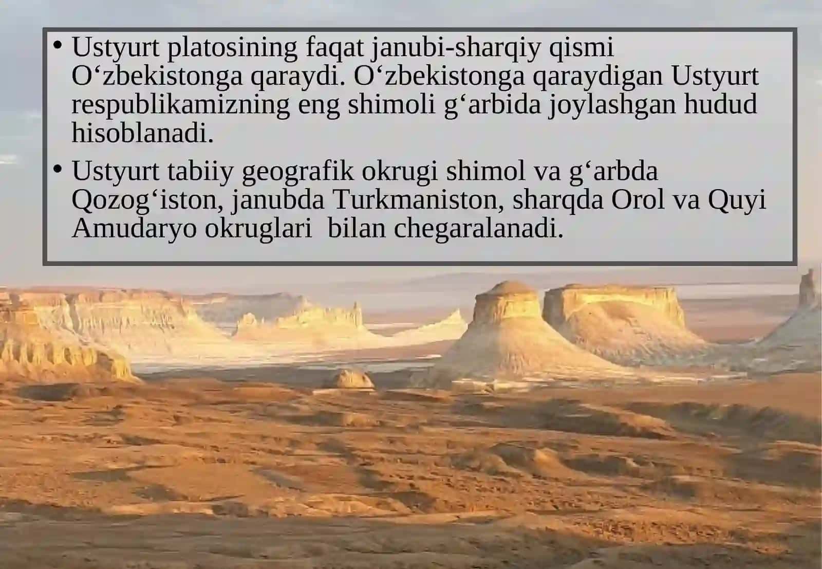 USTYURT TABIIY GEOGRAFIK OKRUGI 3