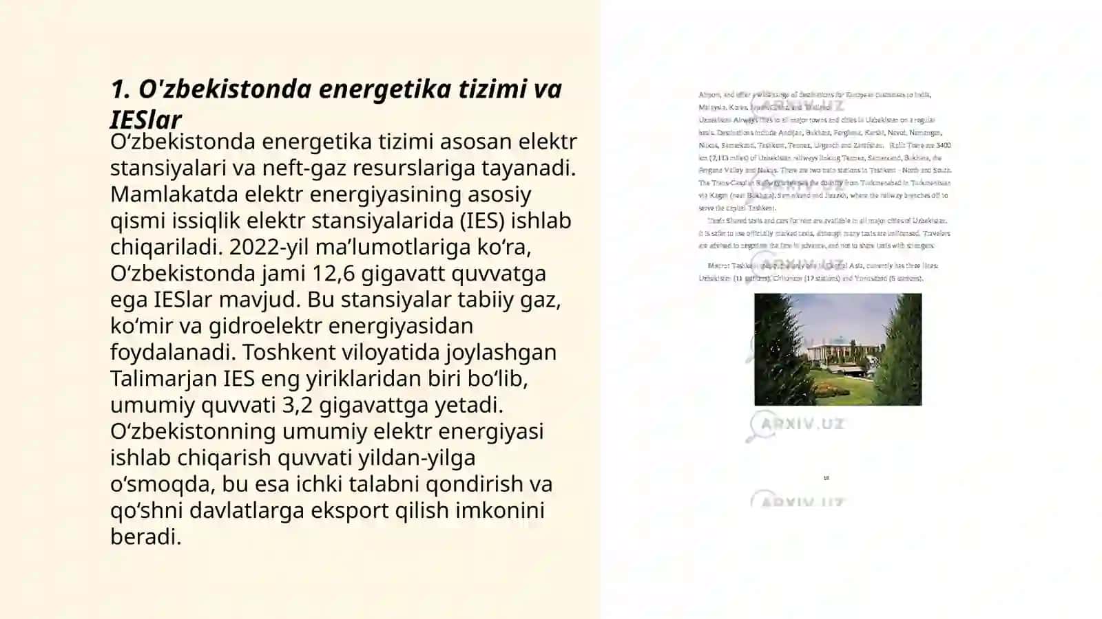 O'zbekistonda energetika tizimi va IESlar 3