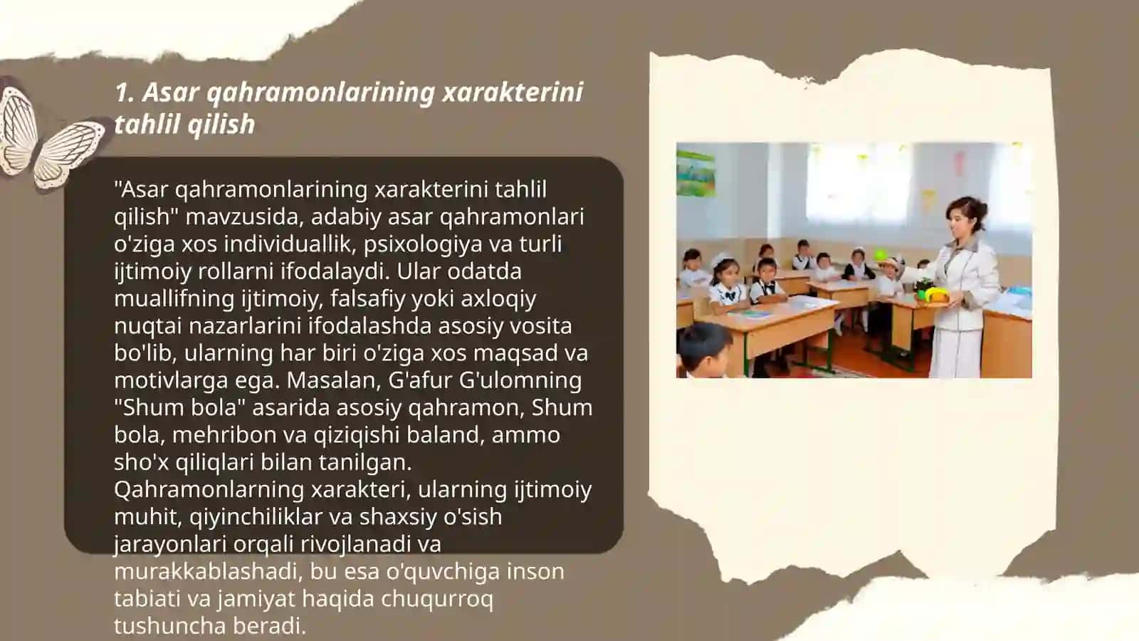 Asar qahramonlarini tahlil qilish 3