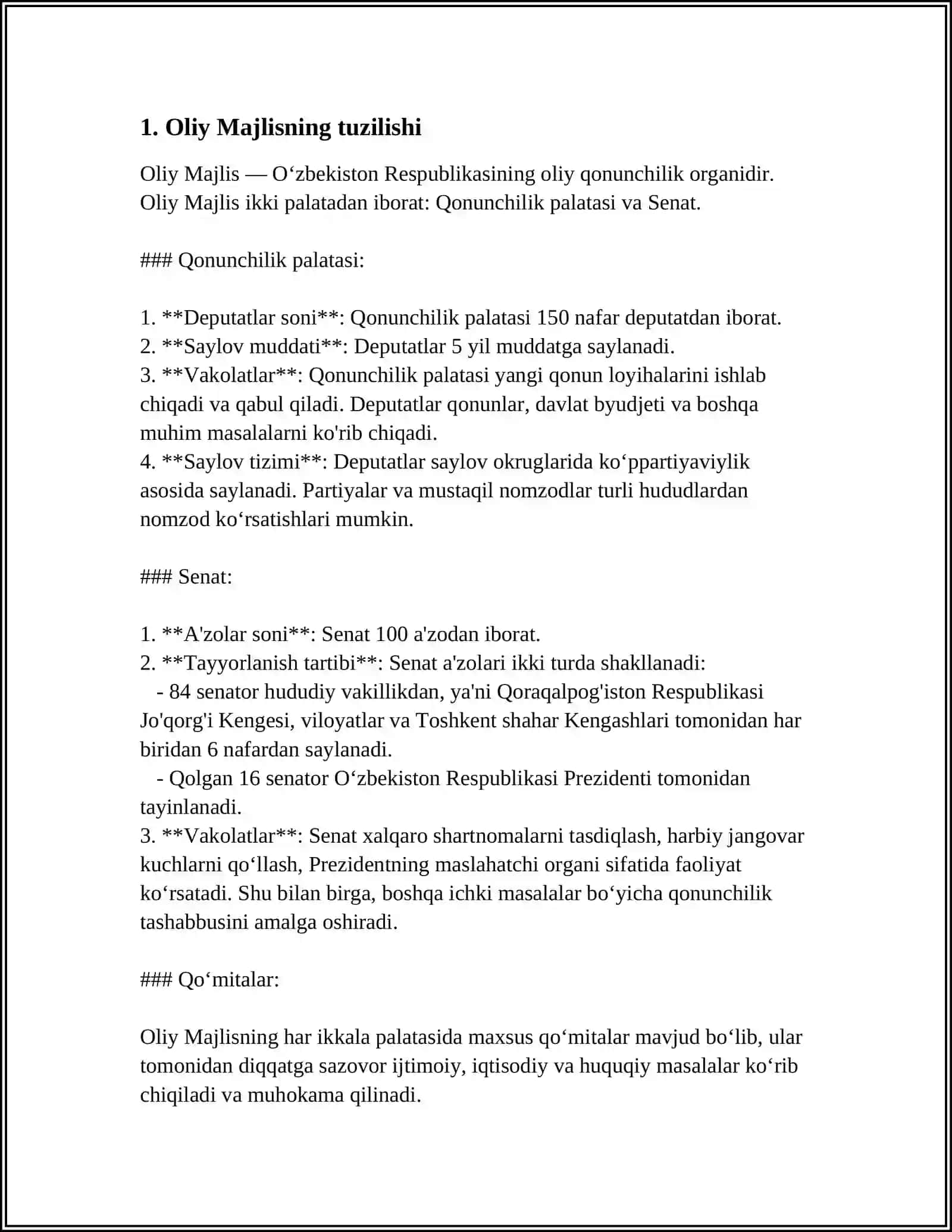 O'ZBEKISTON RESPUBLIKASI OLIY MAJLISI 3